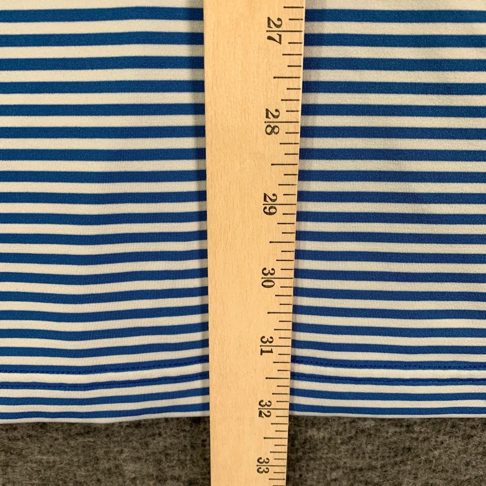 Rhoback Polo Men 2XL Blue Striped Performance Stretch Golf Preppy Modern - Picture 8 of 10